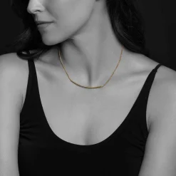 Fashion 18K Gold Caviar Bar Necklace Chains