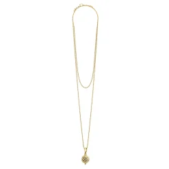 Outlet 18K Gold Caviar Beaded Pendant Necklace Gold