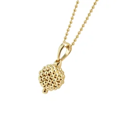 Outlet 18K Gold Caviar Beaded Pendant Necklace Gold