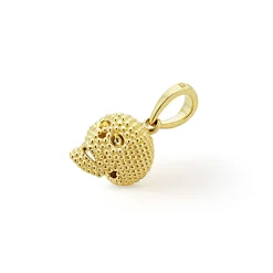 Cheap 18K Gold Caviar Beaded Skull Amulet Amulets