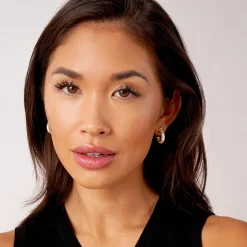 Shop 18K Gold Caviar Diamond Hoop Earrings Gold