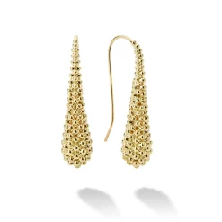 Store 18K Gold Caviar Drop Earrings Gold