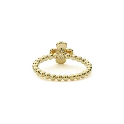 Sale 18K Gold Caviar Flower Diamond Ring Gold