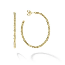 Shop 18K Gold Caviar Hoop Earrings Gold
