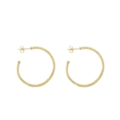 Store 18K Gold Caviar Hoop Earrings Hoop Earrings