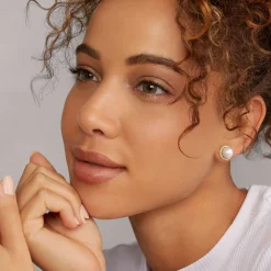 Online 18K Gold Caviar Pearl Stud Earrings Stud Earrings