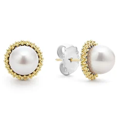 Online 18K Gold Caviar Pearl Stud Earrings Stud Earrings