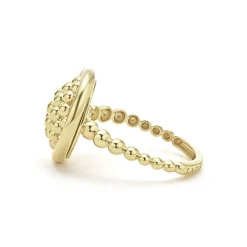Hot 18K Gold Caviar Ring Gold
