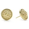 Fashion 18K Gold Caviar Stud Earrings Gold