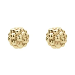 Hot 18K Gold Caviar Stud Earrings Gold
