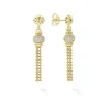 Hot 18K Gold Caviar Tassel Diamond Earrings Gold