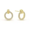 Cheap 18K Gold Circle Diamond Stud Earrings Drop Earrings