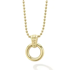 Cheap 18K Gold Circle Pendant Necklace Gold
