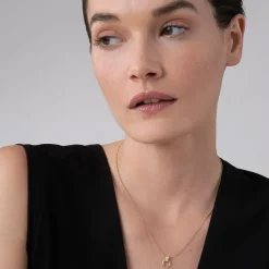 Cheap 18K Gold Circle Pendant Necklace Gold