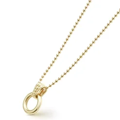 Cheap 18K Gold Circle Pendant Necklace Gold