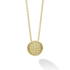 Online 18K Gold Circle Pendant Necklace Gold