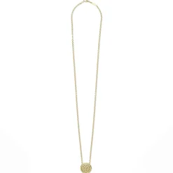 Online 18K Gold Circle Pendant Necklace Gold