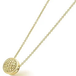 Online 18K Gold Circle Pendant Necklace Gold