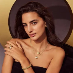 Online 18K Gold Circle Pendant Necklace Gold