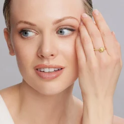 Cheap 18K Gold Circle Ring Gold