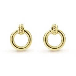 Discount 18K Gold Circle Stud Earrings Gold