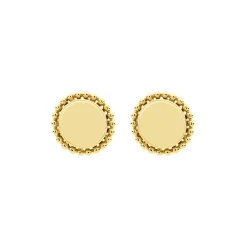 Cheap 18K Gold Circle Stud Earrings Gold