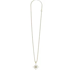 Cheap 18K Gold Delicate Diamond Pendant Necklace Gold