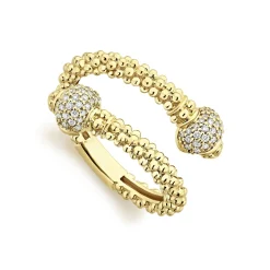 Best Sale 18K Gold Diamond Ball Wrap Ring Gold