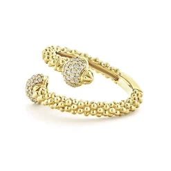 Best Sale 18K Gold Diamond Ball Wrap Ring Gold