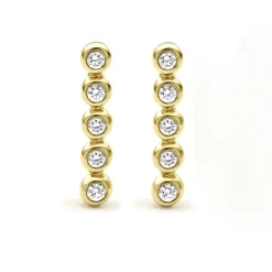 Best 18K Gold Diamond Bar Stud Earrings Diamonds