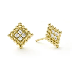 New 18K Gold Diamond Earrings Diamonds