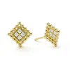 New 18K Gold Diamond Earrings Gold