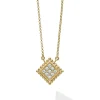 New 18K Gold Diamond Pendant Necklace Gold