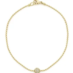 Outlet 18K Gold Diamond Sphere Bracelet Diamonds