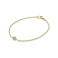 Discount 18K Gold Diamond Sphere Bracelet Gold