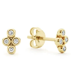 Clearance 18K Gold Diamond Stud Earrings Diamonds