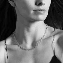 Cheap 18K Gold Fluted Link Necklace Gold