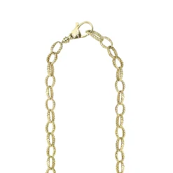 Cheap 18K Gold Fluted Link Necklace Gold