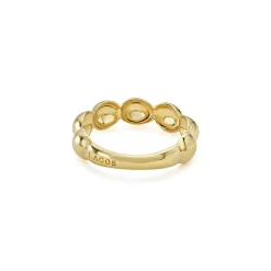 Outlet 18K Gold Fluted Ring Stacking Rings