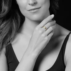 New 18K Gold Heart Diamond Ring Gold