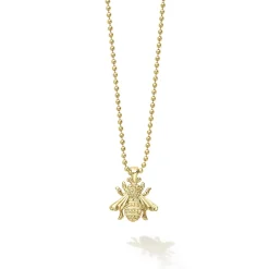 Cheap 18K Gold Honeybee Pendant Necklace Gold