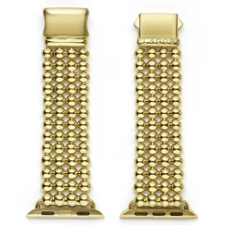 Best 18K Gold Infinite Caviar Beaded Watch Bracelet - 38-45Mm Gold