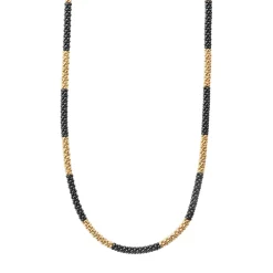 Cheap 18K Gold Large Station Ceramic Beaded Necklace | 3Mm Gold