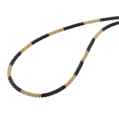 Cheap 18K Gold Large Station Ceramic Beaded Necklace | 3Mm Gold