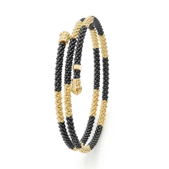 Best 18K Gold Large Station Ceramic Wrap Bracelet Gold