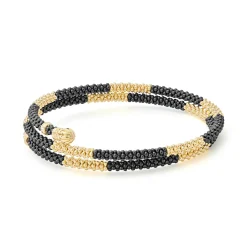 Best 18K Gold Large Station Ceramic Wrap Bracelet Gold