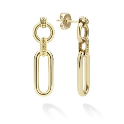 New 18K Gold Link Drop Earrings Drop Earrings
