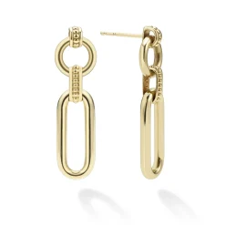New 18K Gold Link Drop Earrings Drop Earrings