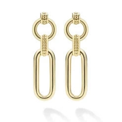 New 18K Gold Link Drop Earrings Drop Earrings