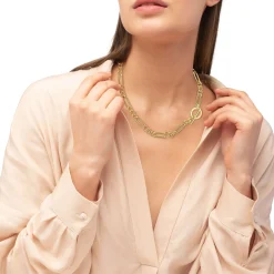 Cheap 18K Gold Link Necklace Gold